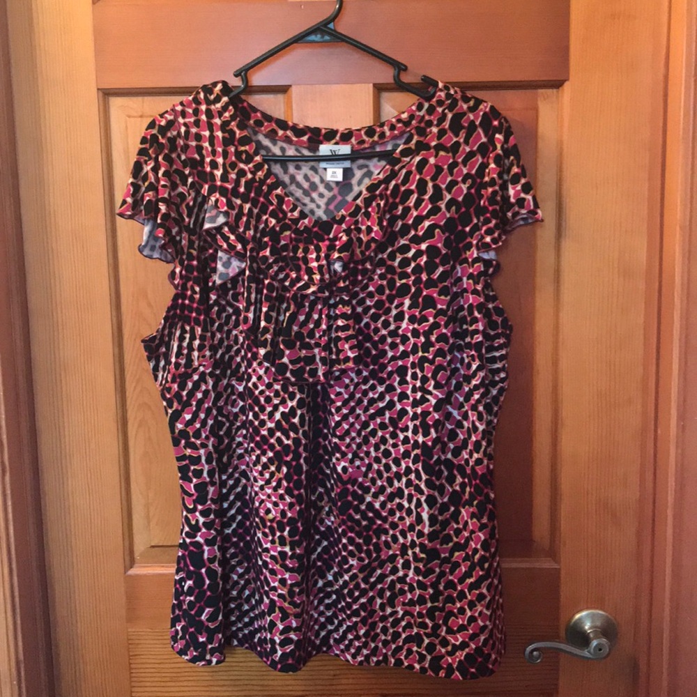 Worthington 2X snakeskin print shirt